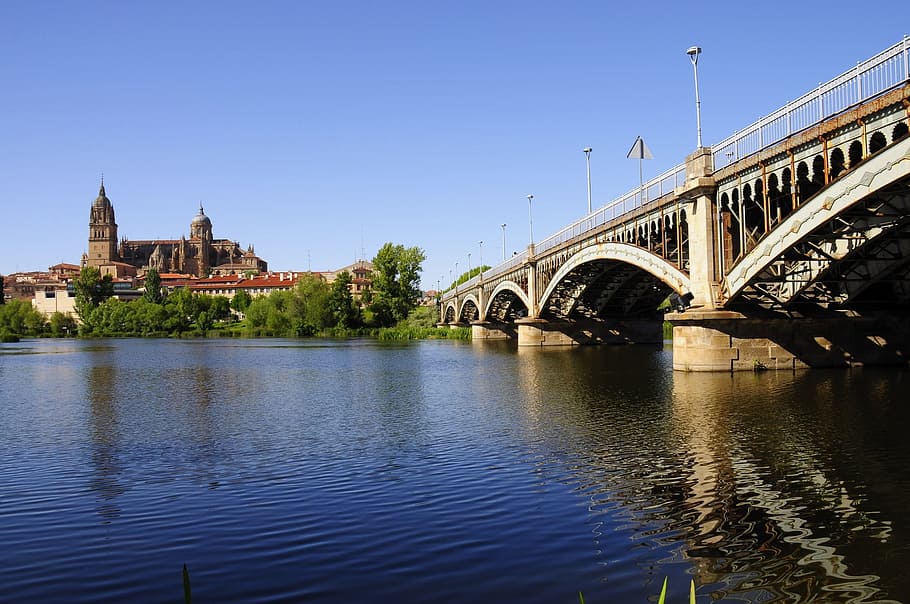 Landscape, River, Reflection, municipality, salamanca, spain, HD wallpaper