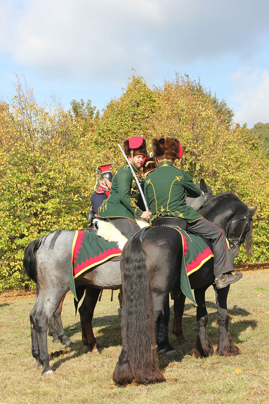 Soldier, History, green, full length, horse, adult, adults only HD wallpaper