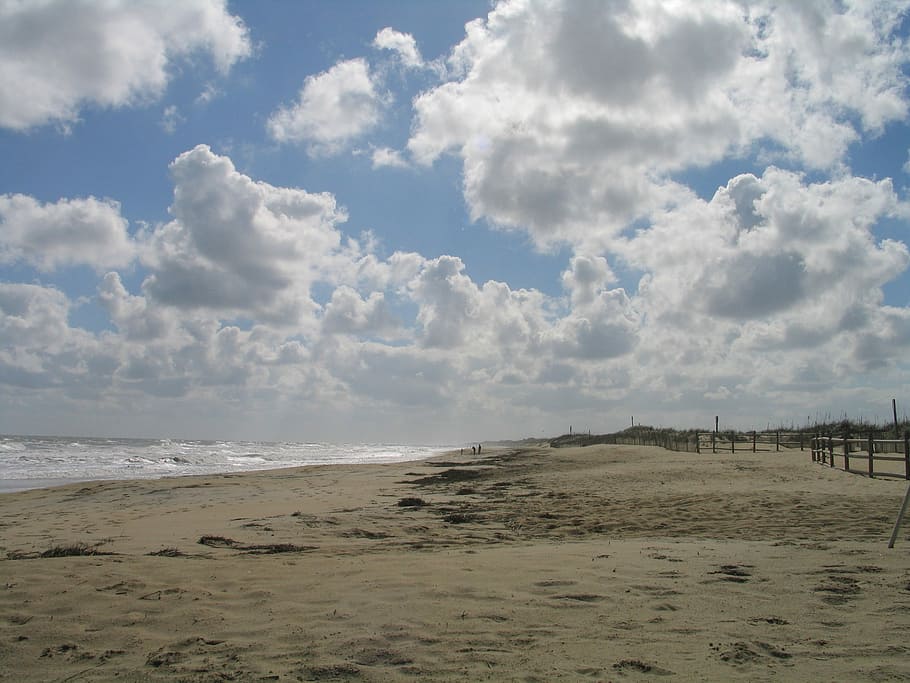 Virginia Beach, Oceanfront, sand, nature, sky, cloud - sky, HD wallpaper