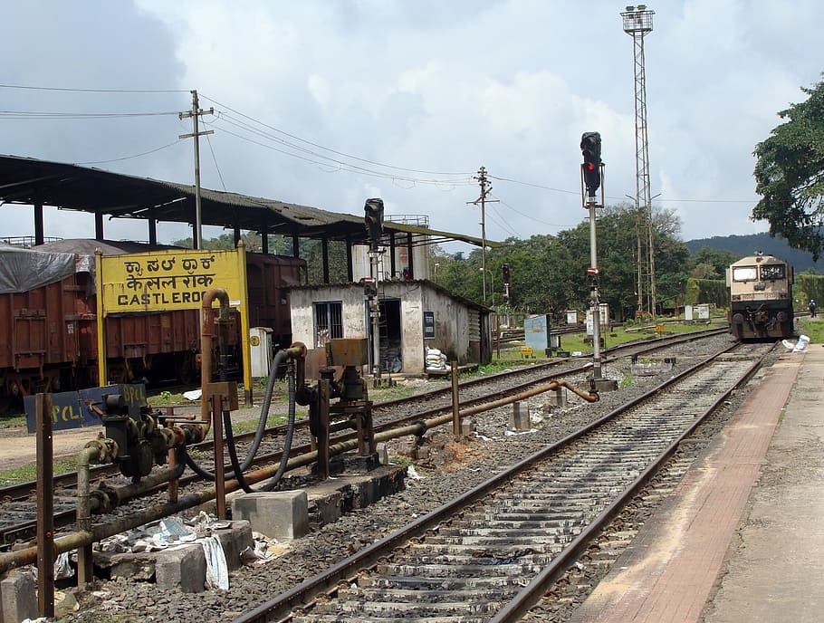 Railway Station, Junction, Railroad, tracks, transportation, HD wallpaper