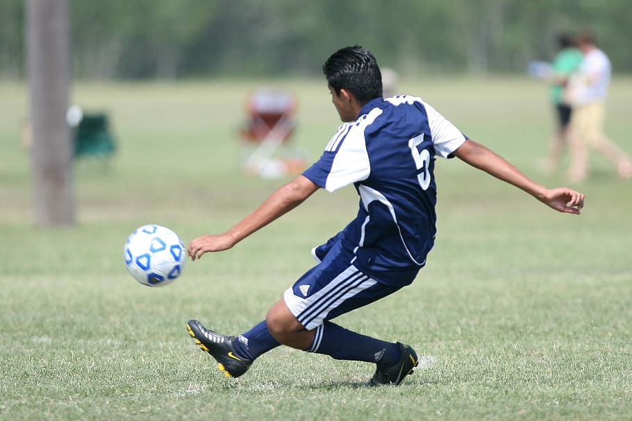 HD wallpaper: Football, Kick, Soccer Ball, athlete, grass, boy ...
