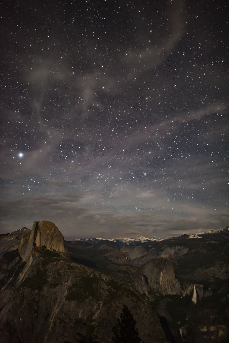 landscape photography of brown canyon, brown mountains during nighttime HD wallpaper