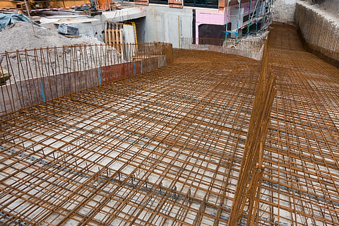site, shell, concrete, reinforcement, underground car park HD wallpaper