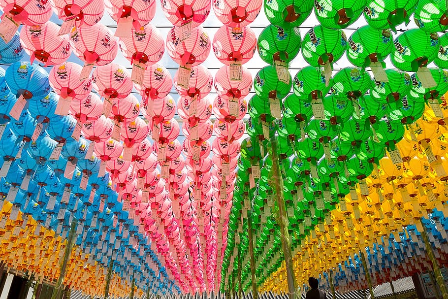 korea national, daegu, gyeongju, travel, multi colored, hanging, HD wallpaper