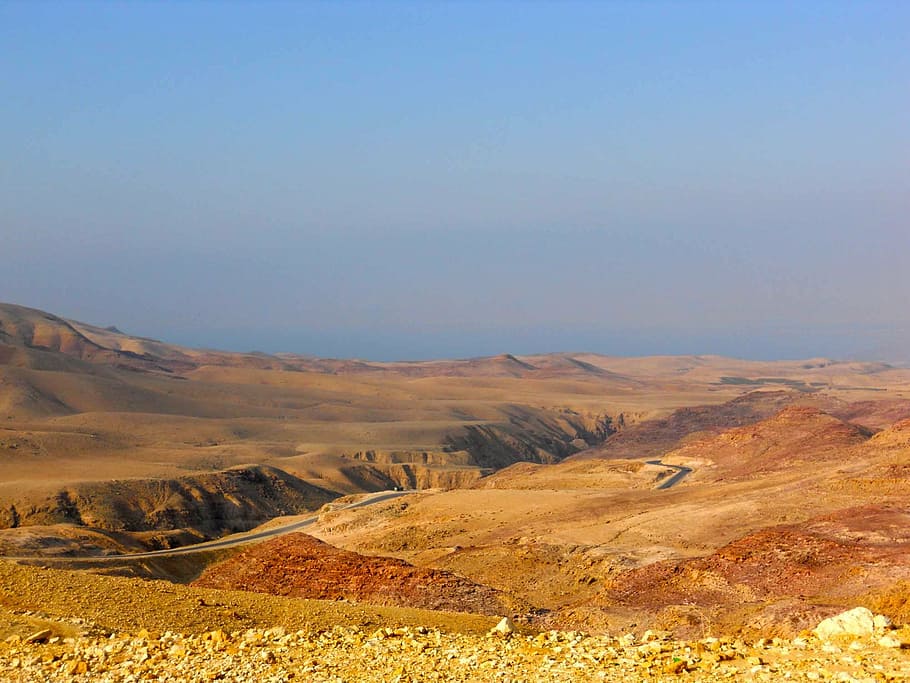 jordan, near mount nebo, dessert, yellow, bible, scenics - nature, HD wallpaper
