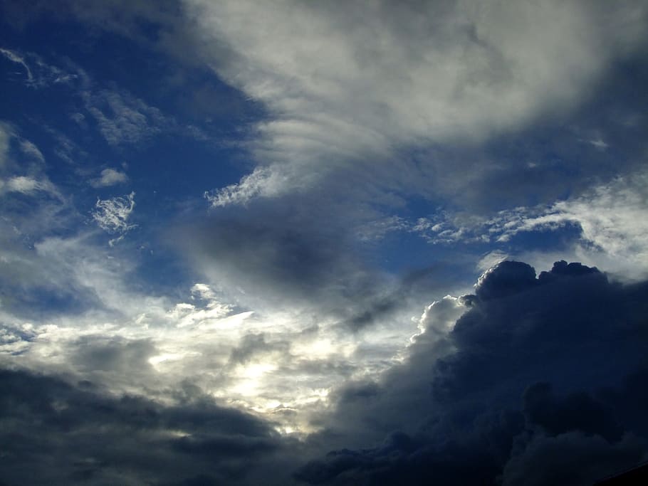 sky, cloud, blue sky, cloud - sky, beauty in nature, low angle view HD wallpaper