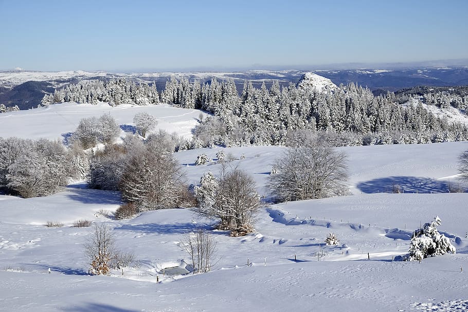 Landscape, Snow, Winters, Cold, Mountain, nature, white, sky HD wallpaper