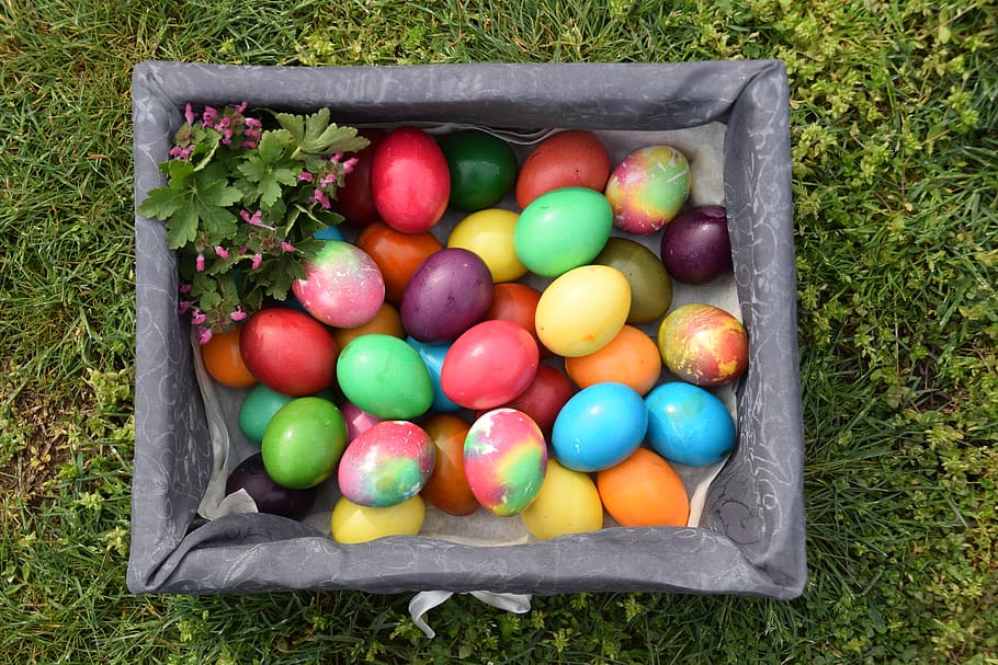 easter, eggs, food, food and drink, multi colored, container HD wallpaper