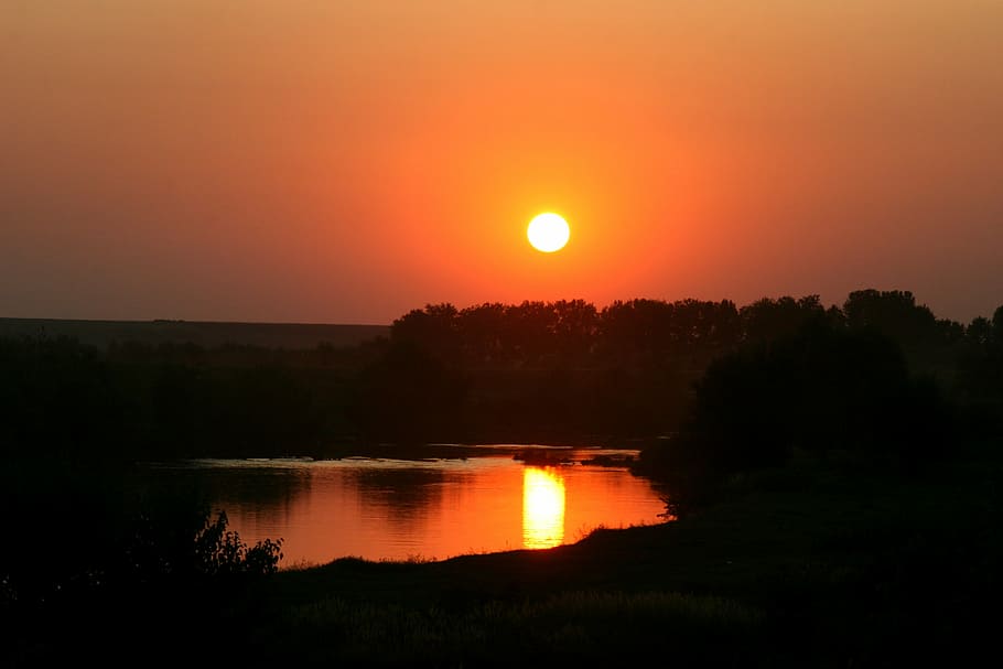 sunset, cloud, sky, water, reflection, scenics - nature, tranquility HD wallpaper