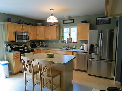 stainless steel french door refrigerator closed, kitchen, design HD wallpaper