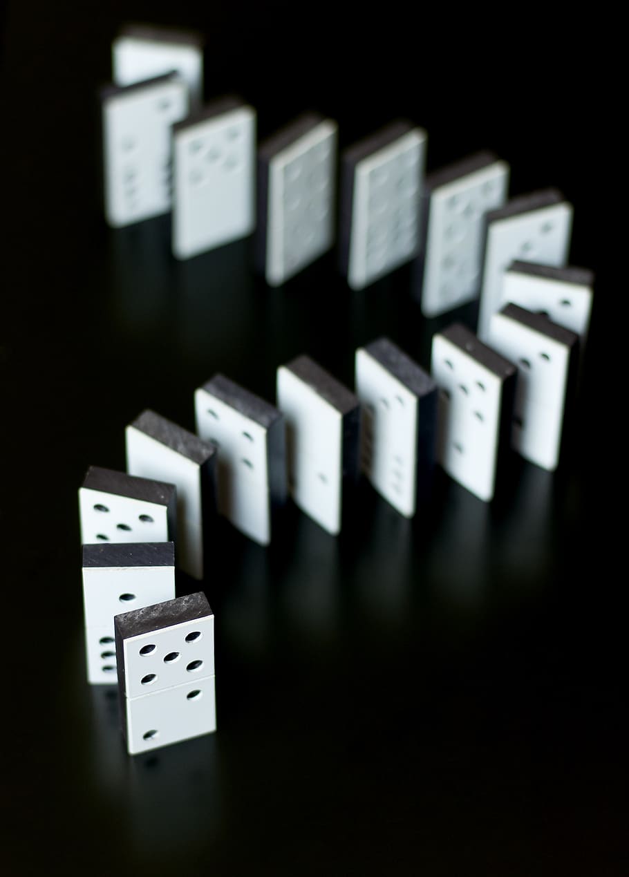 Colorful dominoes pieces  3D wallpaper