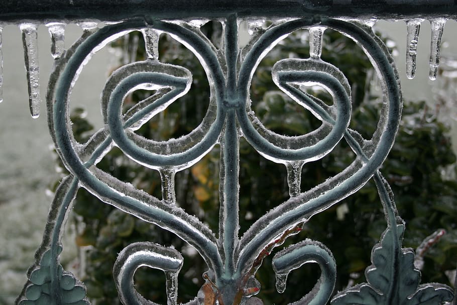 ice, winter, cast iron, metal, close-up, no people, safety HD wallpaper