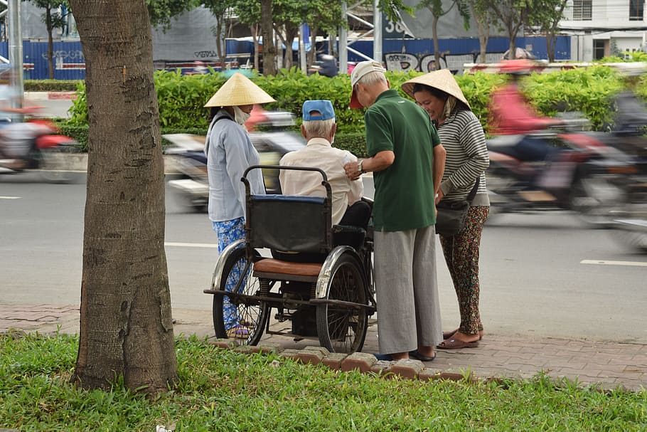 old age, devastating time god time, nature, group of people HD wallpaper