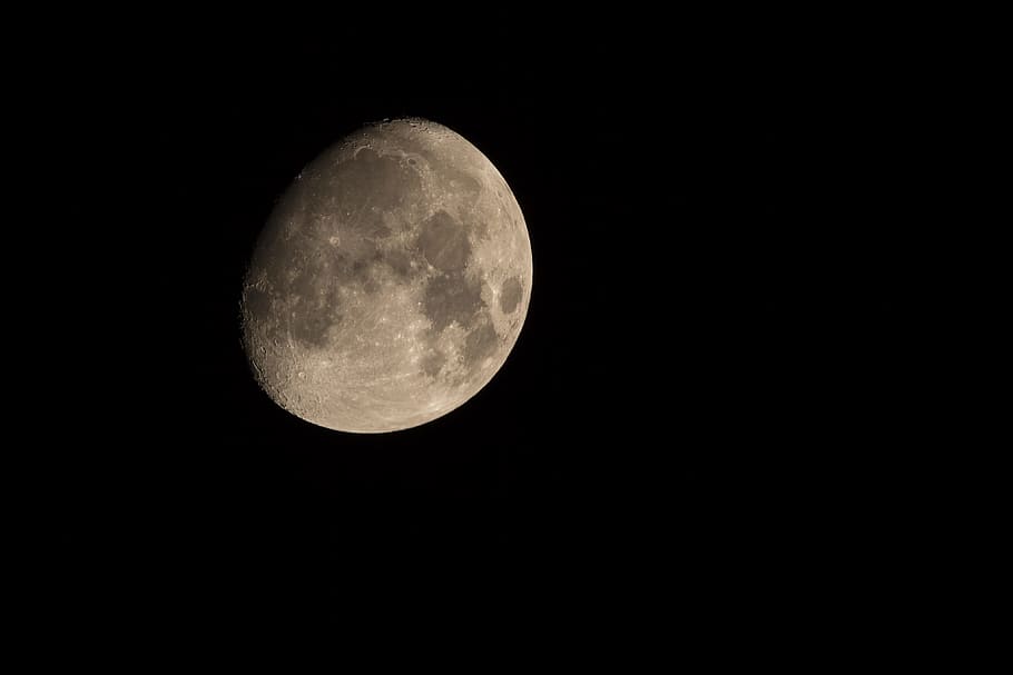 full moon, increasingly, moon craters, night, space, astronomy HD wallpaper