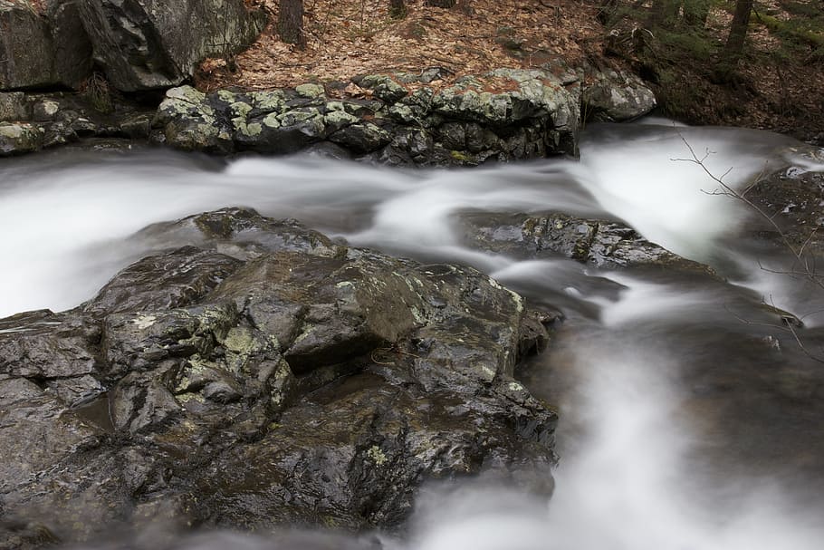 Stream, Flow, Water, Motion, flowing, nature, wet, landscape HD wallpaper