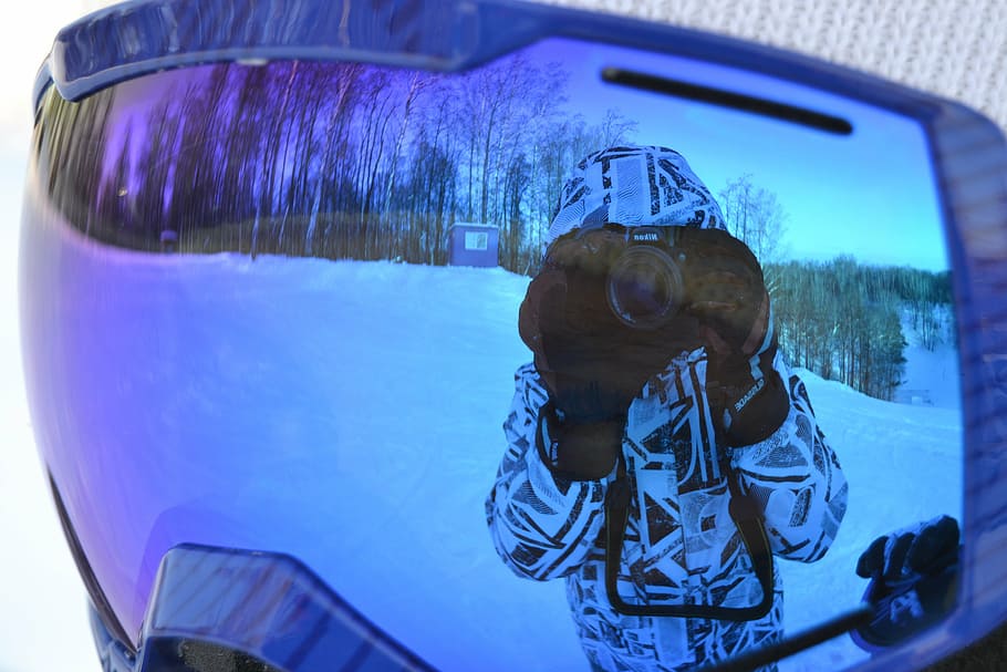 winter, snowboarder, reflection, one person, photography themes HD wallpaper