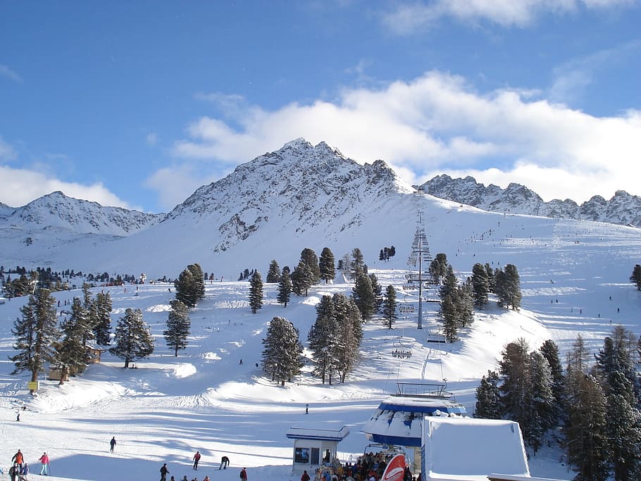snow, winter, ski, austria, cold temperature, mountain, sky HD wallpaper
