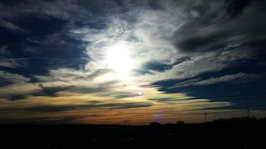 sky, cloud, sun, clouds form, cumulus clouds, enormous, bright HD wallpaper
