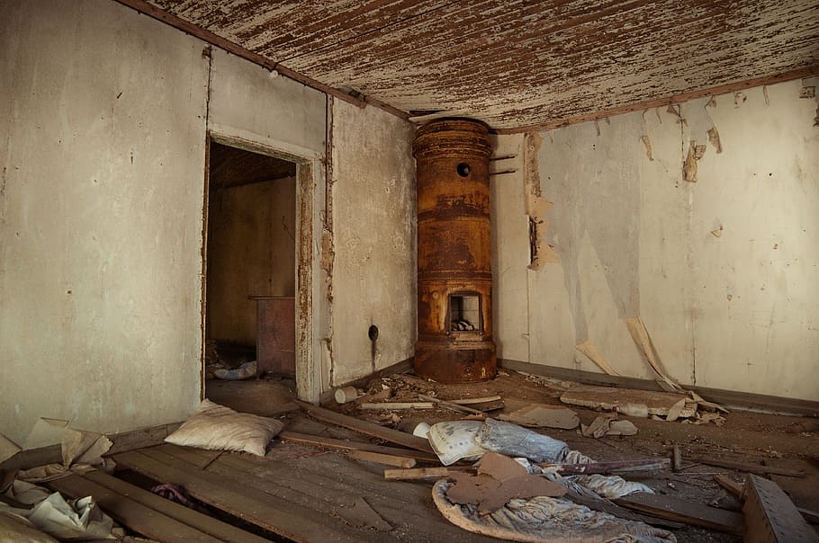 Abandoned, House, Old, Broken, Vintage, dirty, room, damaged, HD wallpaper