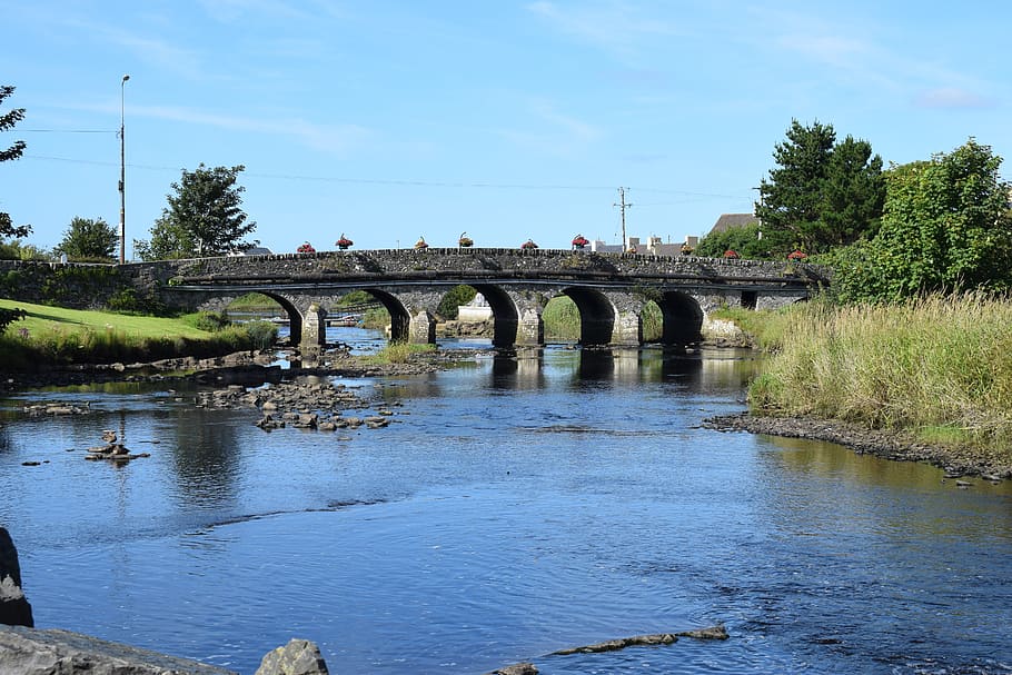arch, bridge, river, connection, water, bridge - man made structure HD wallpaper