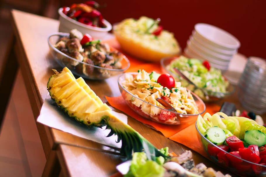 Ananas Fresh Table, bday, birthday, food, foodie, healthy, party, HD wallpaper