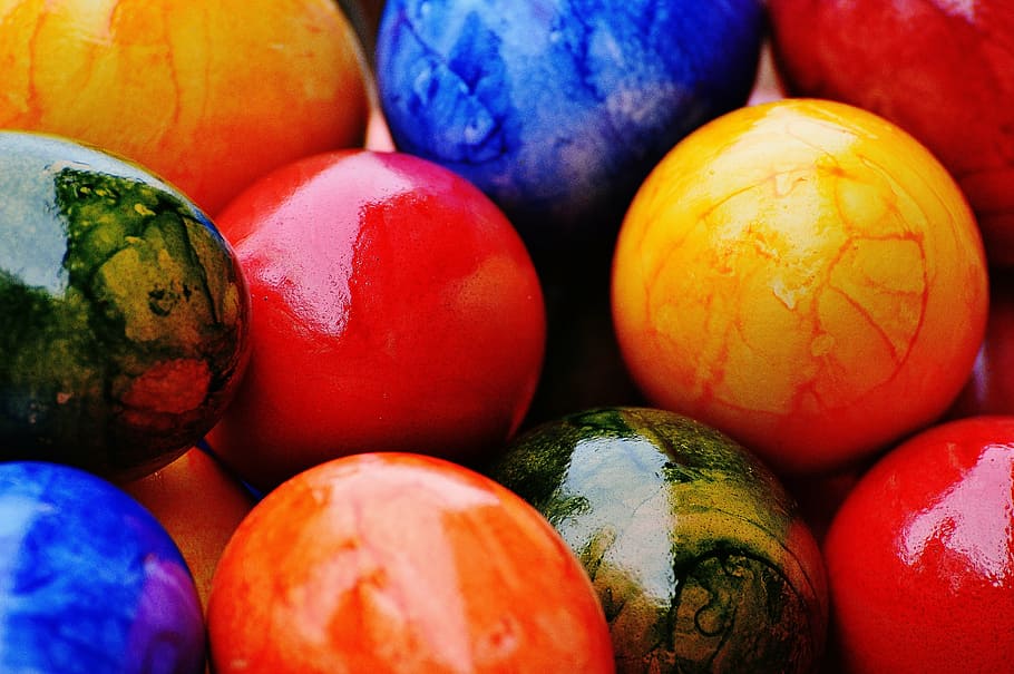 easter, easter eggs, colorful, happy easter, colored, food and drink HD wallpaper