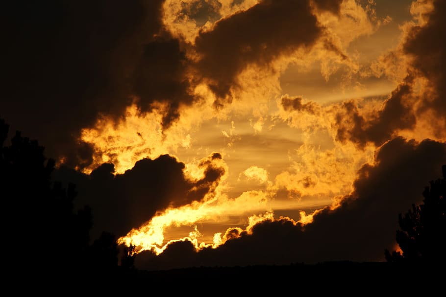 Beautiful, Cloud, Clouds, Dark, bright, dawn, dramatic, dusk HD wallpaper