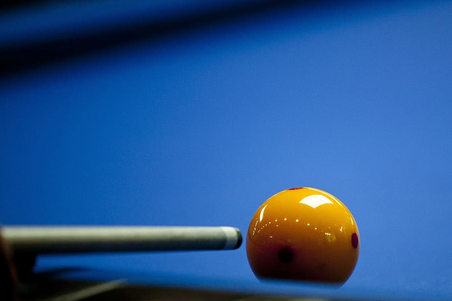 selective focus photography of orange billiard ball, sport, billiards, HD wallpaper