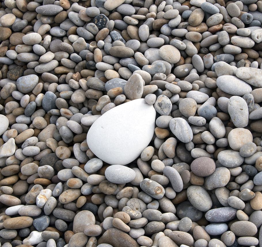 Pebbles, Beach, Sea, Rock, Stone, Ocean, landscape, shore, coastline HD wallpaper