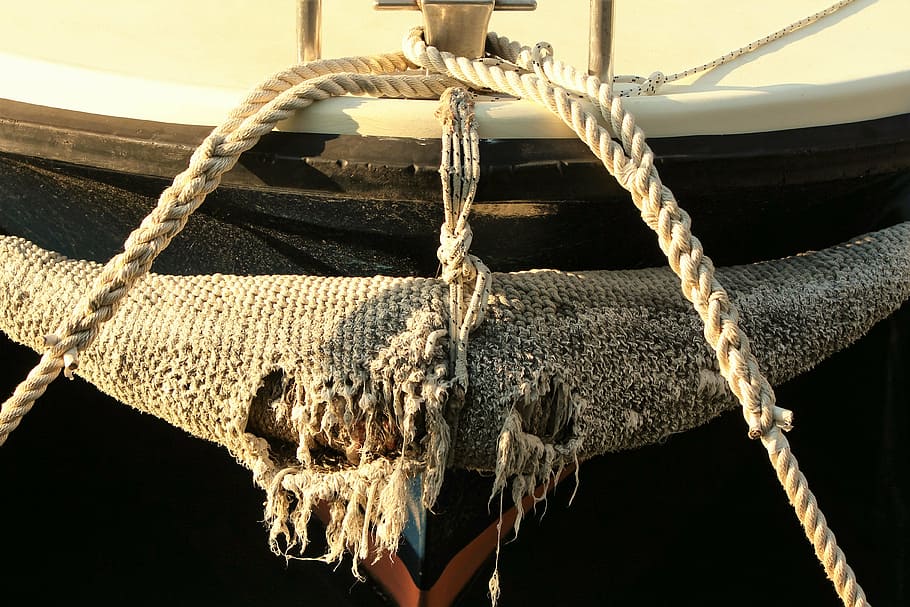 network, ship, relic, outdated, riess, rope, strength, tied up HD wallpaper
