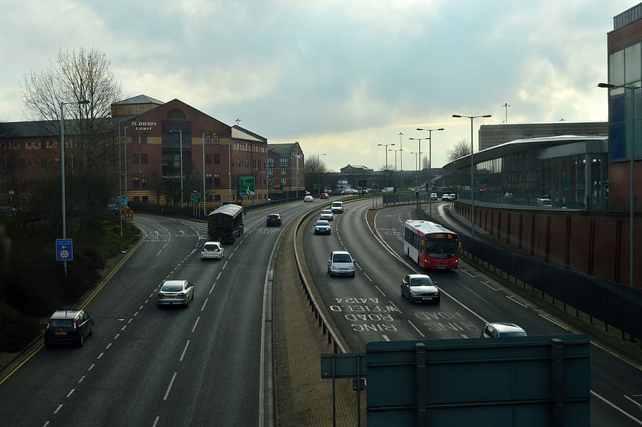 Wolverhampton's Ring Road in England, cars, photos, way, highway, HD wallpaper