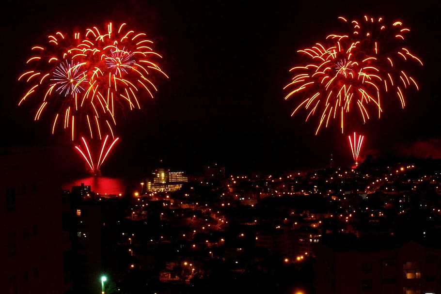 Fireworks, Firecrackers, Lights, lighting, bursting, ignites HD wallpaper