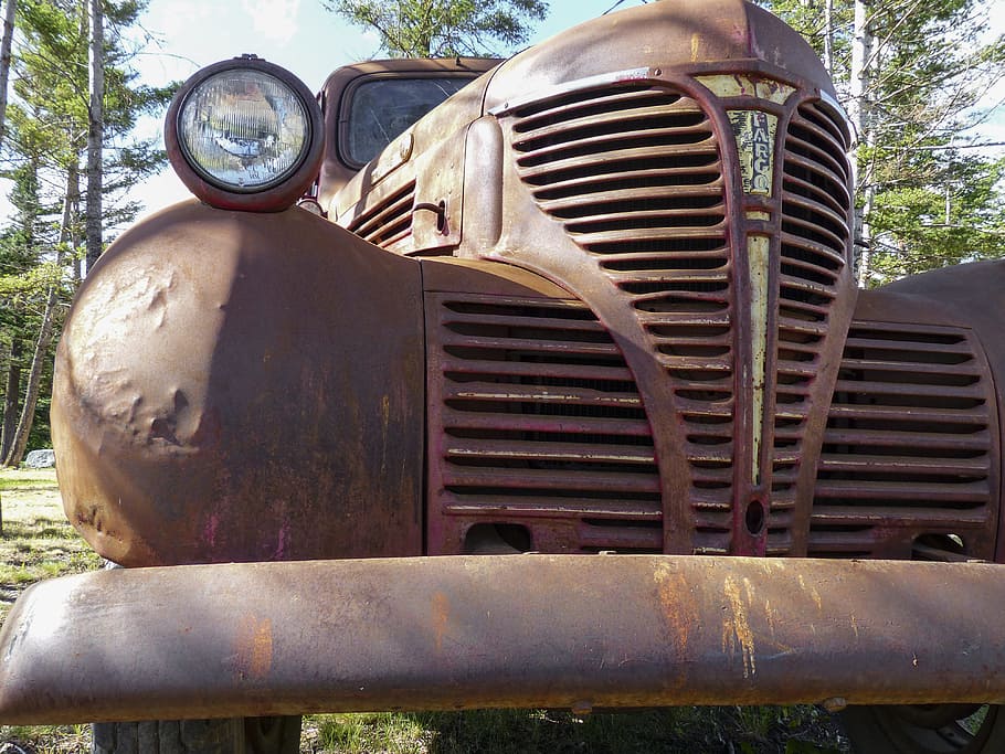 truck, old, rusty, ancient, transportation, vehicle, cargo HD wallpaper