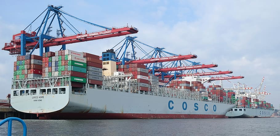 port, ship, container, hamburg, germany, loading, unload, nautical vessel HD wallpaper