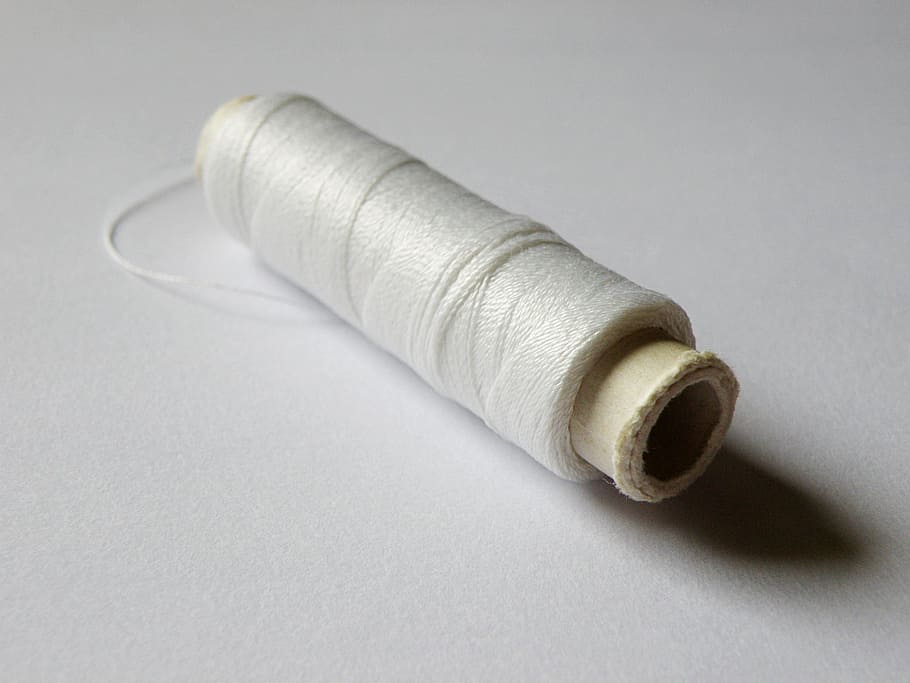 thread, reels, white, still life, indoors, close-up, rolled up HD wallpaper