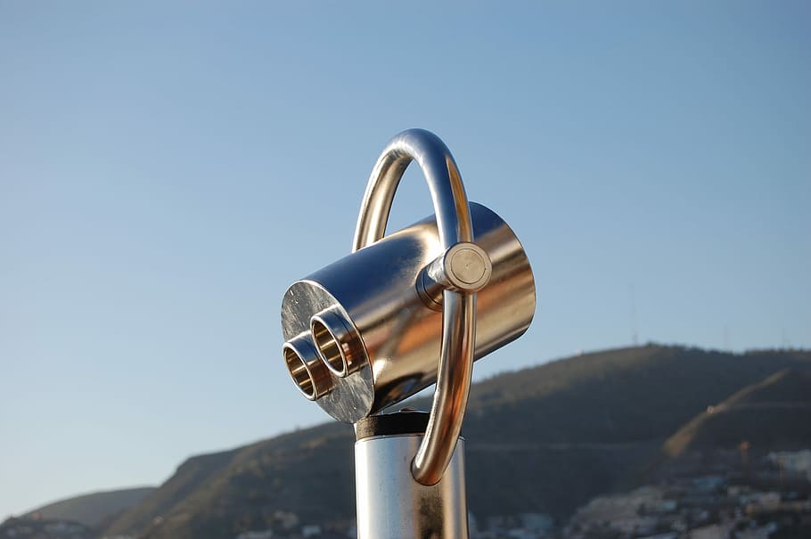 Binoculars, Telescope, wide, distant view, viewpoint, mountain HD wallpaper