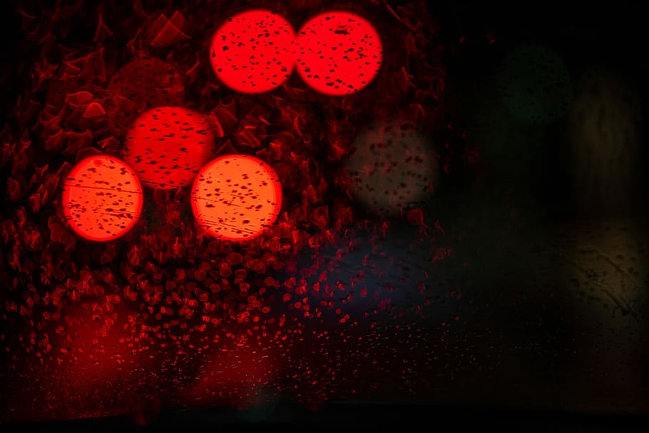 bokeh photography, bokeh photography of red lights, indoors, no people HD wallpaper