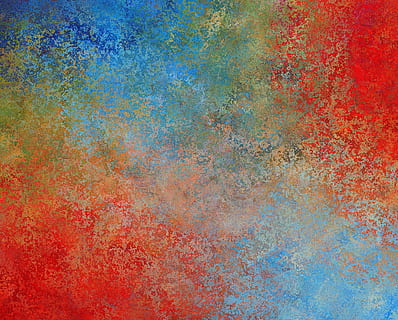 green, red, and blue abstract painting, background, texture HD wallpaper