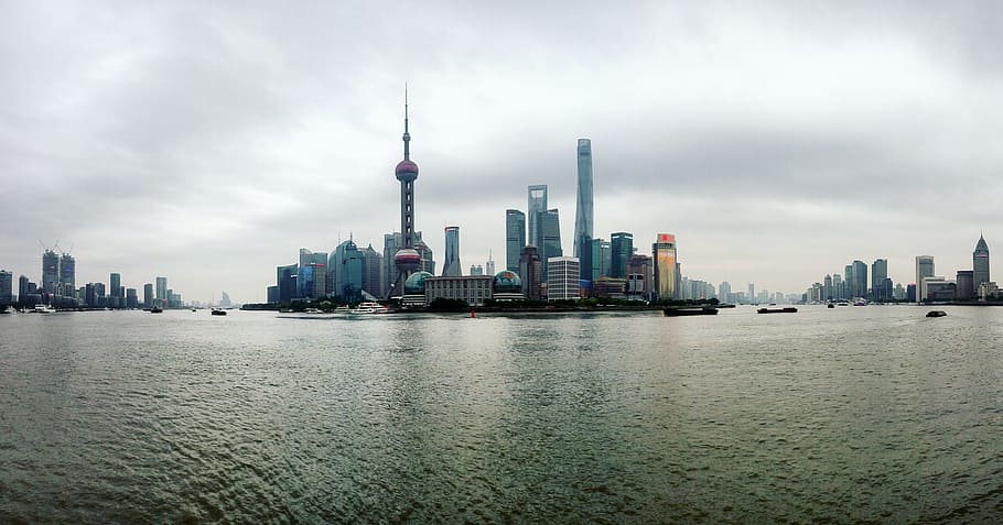 Shanghai, The Bund, the oriental pearl tv tower, architecture, HD wallpaper