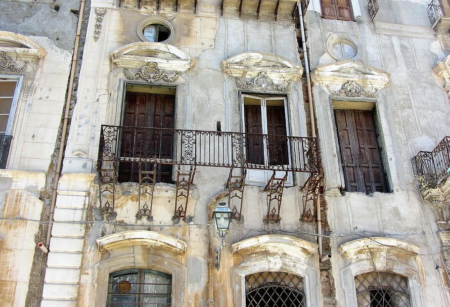 sicilie, palermo, expiration, facade, old, window, expired