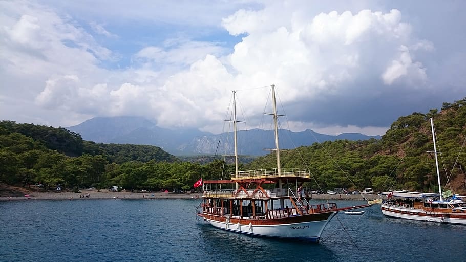 ship, sea, sky, navigation, nautical Vessel, nature, travel HD wallpaper