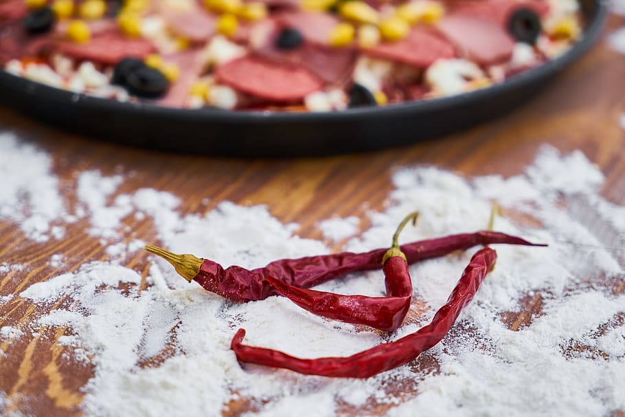 pizza, dough, flour, prepare, egypt, tomato, sausage, food HD wallpaper