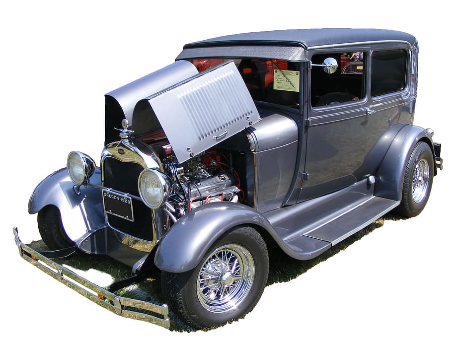 oldtimer, car, ford, coupe, model a, 1929, vintage, hotrod HD wallpaper