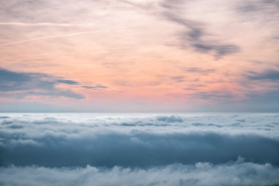 white clouds during daytime in landscape photography, aerial photography of cloudy sky during daytime HD wallpaper