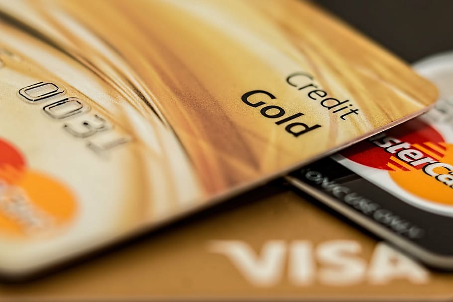 HD wallpaper: Gold credit card, master card, visa card ...