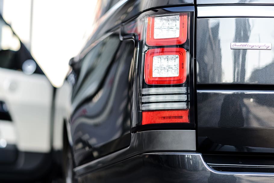 close-up photo of vehicle taillight, Range Rover, Car, Truck, HD wallpaper