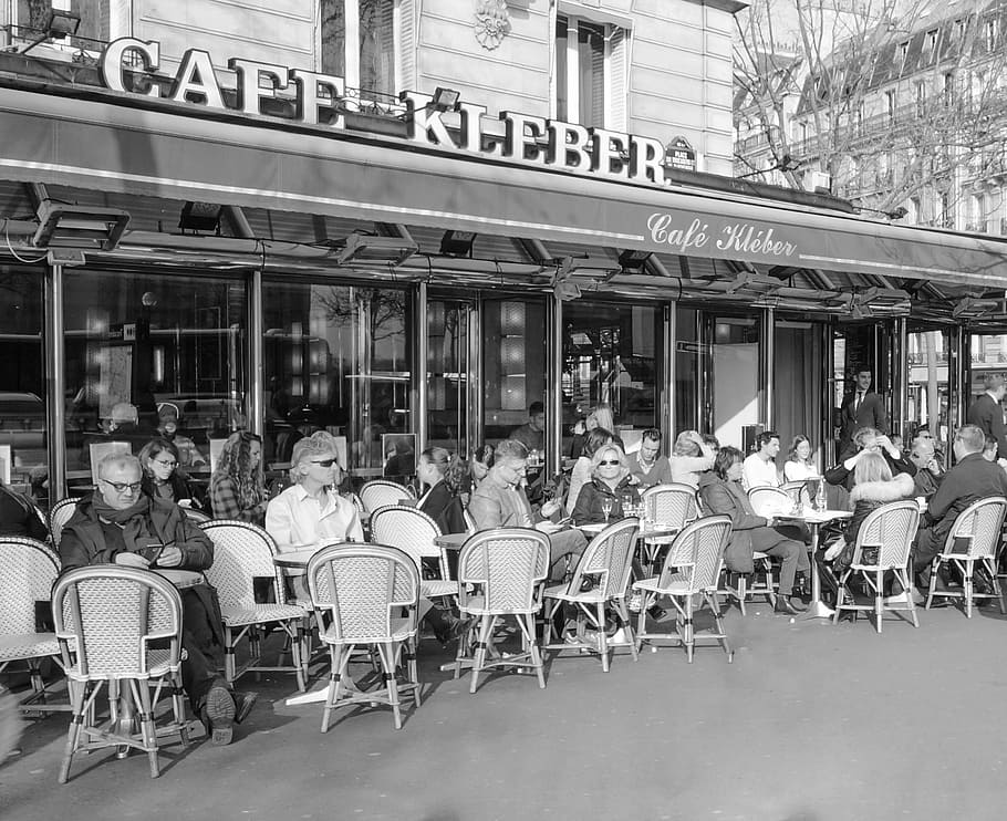 Paris, Cafe, Kleber, Tourism, Travel, cafe kleber, chair, sidewalk cafe, HD wallpaper