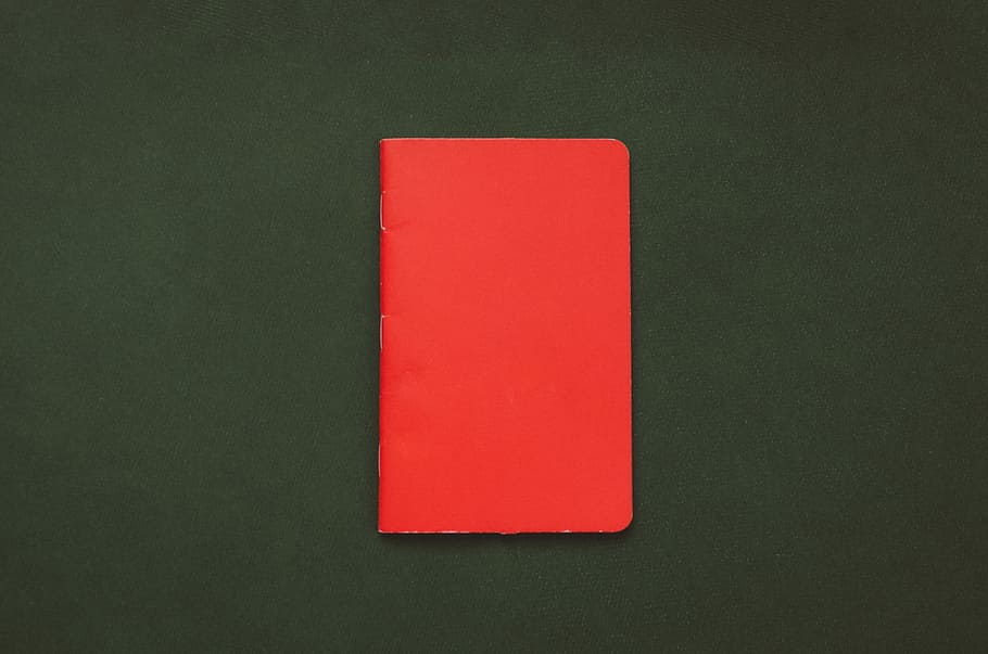 closed red book, orange book, green, notebook, card, studio shot HD wallpaper