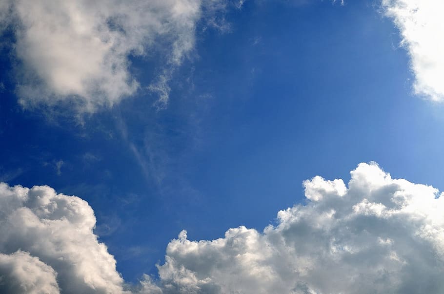 Clouds, Background, White, blue, sky, cloud - sky, cloudscape HD wallpaper