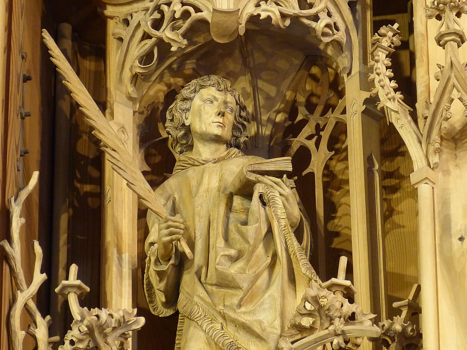 image, relief, wood, historically, art, church, carve, angel HD wallpaper